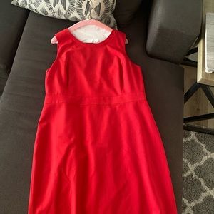 Classic red shift dress from J. Crew